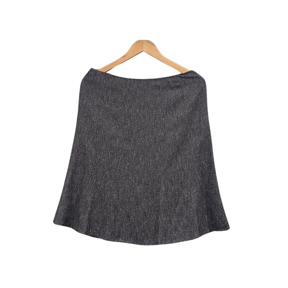 Calvin Klein Black Textured A-Line Skirt Salt & Pepper Size 6 Line - Picture 2 of 7